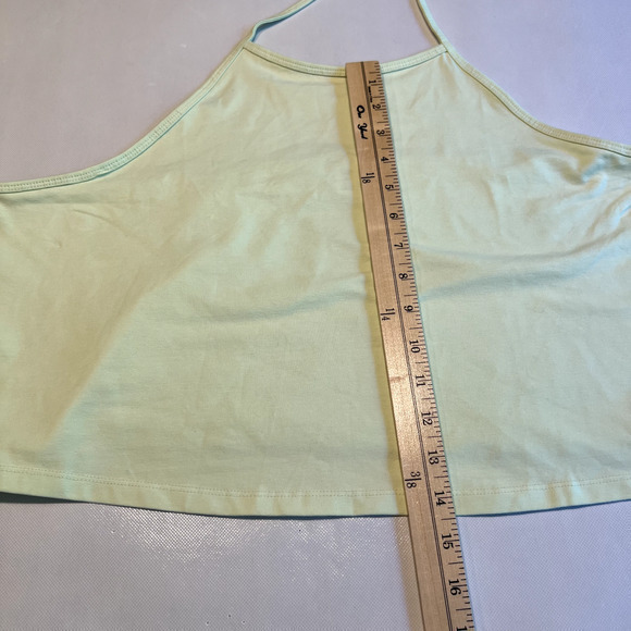 BP Womens Halter Top Sleeveless Crop Top Tie Neck Lime Green Plus‎ Size 3X - Picture 7 of 9